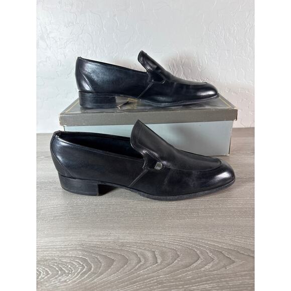 Vintage Bally of Switzerland Porto Black Boxcalf Leather‎ Loafers Men’s 9.5- EUC main image 5